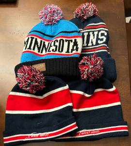 lot 43E image: (4) Minnesota Twins Baseball SGA Winter Hats