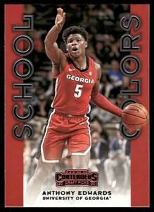 lot 65E image: Anthony Edwards RC 2020 Panini Contenders Draft Picks 2020 Class Red #2 Basketball Card