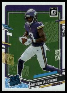 lot 60E image: Jordan Addison RC Rookie Card 2023 Donruss Optic Blue #271 Football Card