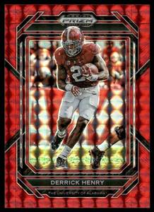 lot 18E image: Derrick Henry Numbered 033125 2023 Panini Prizm Draft Picks Prizms Red Finite #30 Football Card