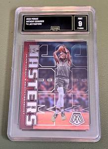 lot 15E image: Anthony Edwards Graded 9 Mint 2022 Mosaic Jam Masters #4 Basketball Card