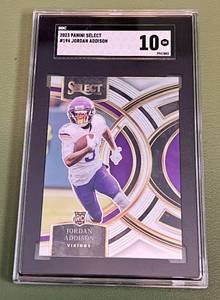 lot 22E image: Jordan Addison SGC 10 Gem Mint RC 2023 Select #194 Rookie Football Card