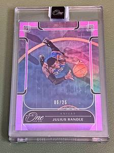 lot 48E image: Julius Randle 26 2023-24 One and One #61, numbered 0625,  Encased Basketball Card