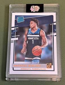 lot 50E image: Anthony Edwards RC 2020-21 Donruss Rated Rookie #201 Basketball Card