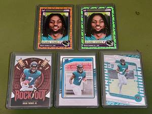 lot 68E image: Brian Thomas Jr. 5 RC Lot Rookie Football Cards