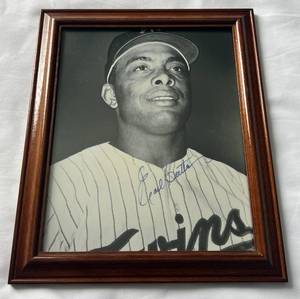 lot 49C image: Earl Battey Signed 8x10 Photo Framed - Minnesota Twins Baseball
