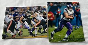 lot 96C image: Toby Gerhardt and John Sullivan Signed 8x10 Photo - Minnesota Vikings Football