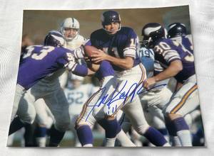 lot 52C image: Joe Kapp Signed 8x10 Photo - Minnesota Vikings Football