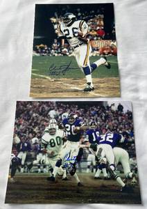 lot 58C image: (2) Clint Jones Signed 8x10 Photos - Minnesota Vikings Football