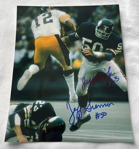 lot 64C image: Jeff Wright and Jeff Simeon Signed 8x10 Photo - Minnesota Vikings Football