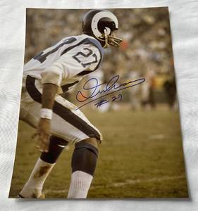 lot 77C image: Irv Cross Signed 8x10 Football Photo