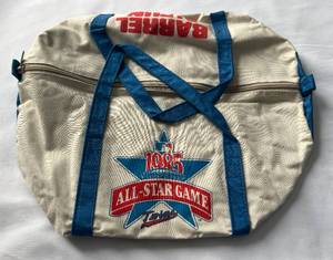lot 48C image: 1985 All-Star Game Canvas Bag - Metrodome Minnesota Twins Baseball