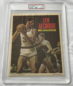 lot 7C image: Lew Alcindor 1970 Topps Poster #13 PSA Graded 2 GD - Kareem Abdul-Jabbar Vintage Basketball Card