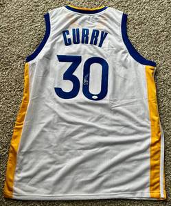 lot 5 image: Steph Curry Signed The Bay Basketball Jersey with JSA COA Size XL