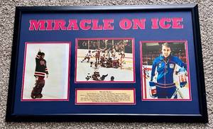 lot 20D image: Miracle on Ice  Herb Brooks Matted and Framed Photos - Team USA Olympic Hockey