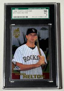 lot 19D image: Todd Helton RC SGC 9  96 Mint - 1996 Topps Chrome #13 Rookie Baseball Card