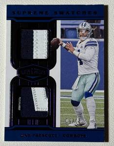lot 28F image: Dak Prescott 15 Relic 2020 Plates & Patches #SS-2, numbered 0915, RARE Football Card