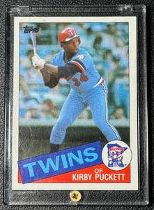 lot 36F image: Kirby Puckett RC 1985 Topps #536 Rookie Vintage Minnesota Twins Baseball Card