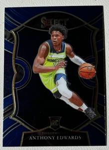 lot 56D image: Anthony Edwards RC 202 Select Concourse #61 Rookie Minnesota Timberwolves Basketball Card