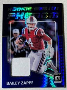 lot 58D image: Bailey Zappe RC Relic 2022 Donruss Optic Rookie Phenos #RP-BZ Football Card
