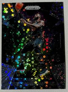 lot 96A image: LeBron James Disco Prizm 2018-19 Fireworks #19 Basketball Card