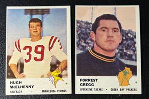 lot 176C image: 1961 Fleer Hugh McElhenny and Forrest Gregg 2nd Year Vintage Football Cards