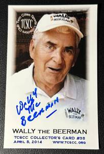 lot 186C image: Wally the Beerman Signed Photo Card - Minnesota Twins Baseball