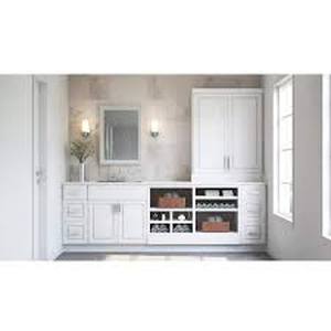 Hampton Bay 24 in. W x 84 in. H Refrigerator End Panel in Satin White   Customer Returns See Pictures