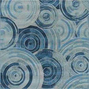 Outdoor Rippling Light Blue 6 0 x 6 0 Square Rug by Unique Loom  Customer Returns See Pictures