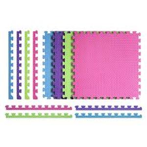 TrafficMaster Primary Pastel 24 in. W x 24 in. L x 0,5 in.Thick Foam ExerciseGym Flooring Tiles (4 TilesCase) (16 s. ft.) Customer Returns See Pictures