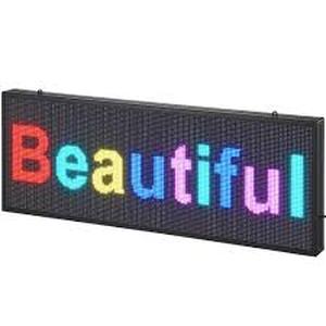 Programmable LED Sign P10 Full Color LED Scrolling Panel 39 in. x 13.8 in. DIY Custom Pattern Display Board in Black Customer Returns See Pictures
