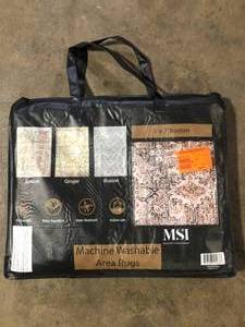 MSI Machine Washable Area Rug  Customer Returns See Pictures