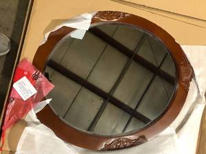 Round Brown Mirror Customer Returns See Pictures