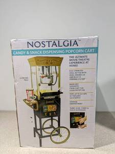 NEW NOSTALGIA CANDY & SNACK DISPENSING POPCORN CART