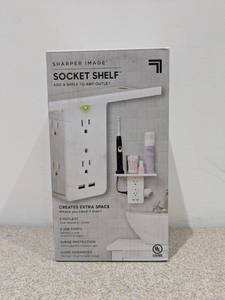 NEW SHARPER IMAGE SOCKET SHELF