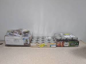 NEW BALL, KERR AND MAINSTAYS CANNING JARS