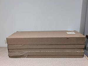 3 NEW 36 x 12 RUBBERMAID GD OAK SHELF SETS ( 5 PER CASE )