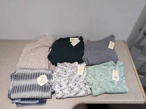 6 NEW L WINTER SWEATERS