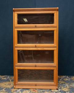 lot 3A image: Four Stack Style Barrister Bookcase