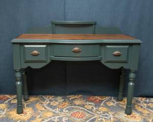 lot 100A image: Large Forest Green Buffet Table