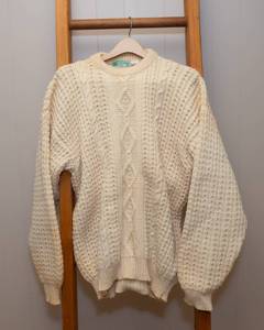 lot 46 image: Martin Standun Spiddal Co. Galway Ireland 100% Pure New Wool Fisherman Sweater  Size 46
