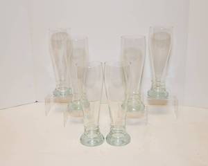 lot 76 image: Six Glass Pilsner Glasses