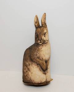 lot 93 image: Vintage Arnold Print Works 1892 Stuffed Bunny The Toy Works