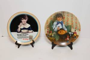 lot 100 image: Kelloggs Nostalgia Collection 1990 Collectors Plate and Little Jack Horner 1982 Collectors Plates