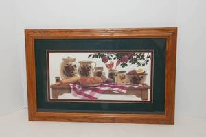 lot 112 image: Framed Apples Art Print Home  Garden Party