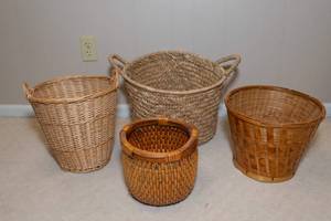 lot 117 image: Four Woven Baskets