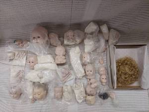 lot 1H image: Vintage Doll Parts Assortment for Crafting