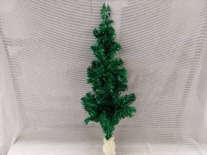 lot 41H image: Compact Artificial Christmas Tree Tinsel Green Festive