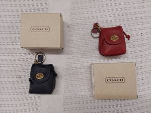 lot 48H image: Coach Mini Day Pack Key Fob Leather Set