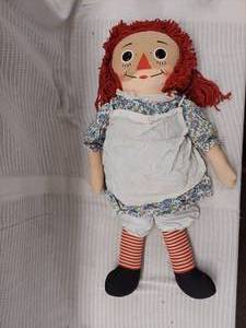 lot 52H image: Vintage Large Raggedy Ann Cloth Doll
